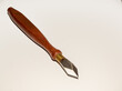 hardwood handle brass ferrule forged steel sharp wood marking knife isolated on a white background