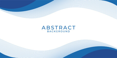 Wall Mural - Abstract blue background wave style template