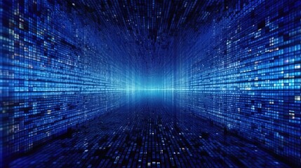 Abstract Futuristic Binary code background, generative ai