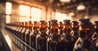 bottles in the industrial buildings