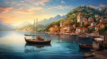 Village Rustic Fishing Villages Illustration Travel Building, Architecture Beach, Water Wood Village Rustic Fishing Villages