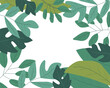 background illustration with leaves, for media social, banner, and web