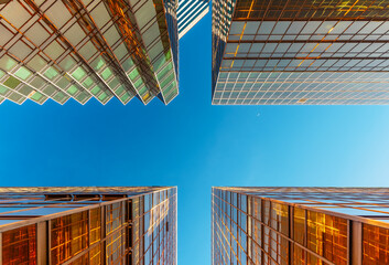 Aufkleber - Exterior of modern office building. Architecture abstract background