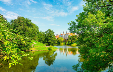 Wall Mural - Beautiful building on the river