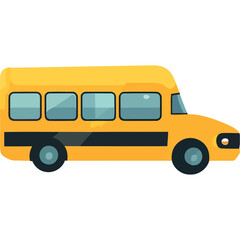 Poster - modern school bus transport icon