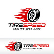 tire speed logo design vector icon symbol illustration