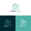 lung health logo design vector illustration