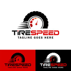 Wall Mural - tire speed logo design vector icon symbol illustration