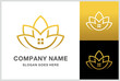 Flower House Architecture Business Company Stock Vector Logo Design Template	