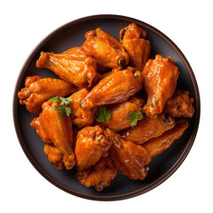 Wall Mural - Buffalo Chicken Wings Isolated on a Transparent Background