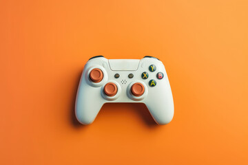 Wall Mural - Modern video game controller on colorful gradient background