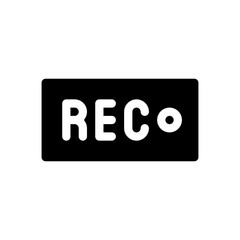 rec glyph icon