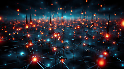 Network connection technology. Abstract style background with points and lines. Digital futuristic backdrop. Big data visualization.