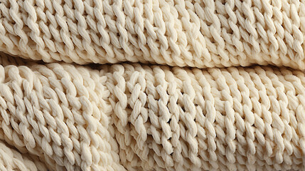 Cream coloured coarse thick woven fabric