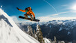 © Tyler McCormick - Snowboarder, jumping, mountains, snow, winter, sport, action, air, adventure, peak, terrain, extreme