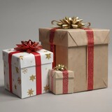 Fototapeta  - Wrapped Christmas Gift Package