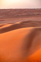  A desert and dune landscape in Oman