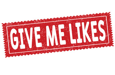 Wall Mural - Give me likes grunge rubber stamp