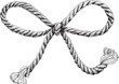 © Nataliia - Hand drawn illustration bow knot of the rope in vector. Jute rope with bow. Twine. Isolated illustration on white background.