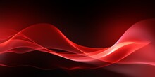 Red LED Creative Abstract Wavy Texture. Screen Wallpaper. Digiral Art. Abstract Bright Surface Liquid Horizontal Background. Ai Generated Vibrant Texture Pattern.