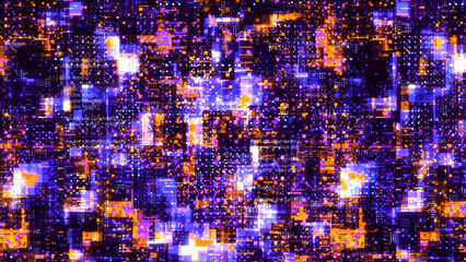Wall Mural - virtual space with space computer code. motion. colorful computer programs and virtual codes in infi