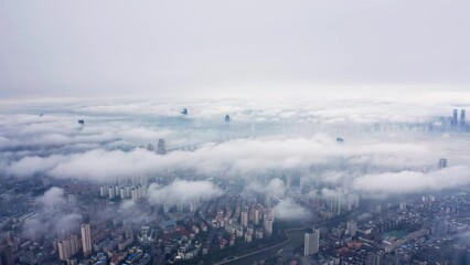 Wall Mural - Aerial photography of city scenery