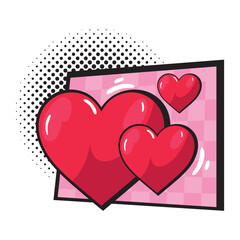 Sticker - love pop art romantic