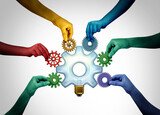 Collaborative Ideas and Business integration creativity as a cooperative alliance of team members joining together