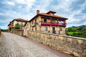 Wall Mural - Santillana del Mar, Spain. Cobblestone streets of the village center