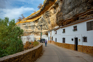 Wall Mural - Setenil de las Bodegas white village in Spain	