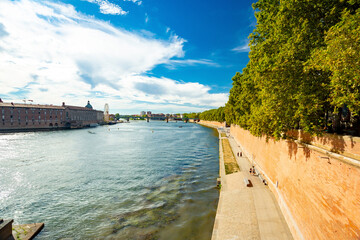 Poster - Garonne river view in Toulouse, France