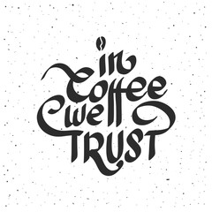 Hand lettering coffee quote 