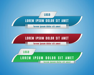 Wall Mural - creative clean color full geometric modern lower third banner template design premium Vector, streaming sport news design
