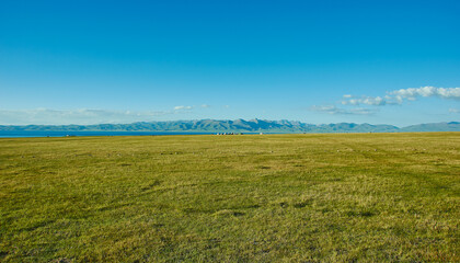 Wall Mural - Son Kul mountain lake