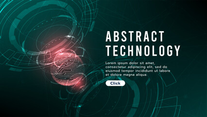 Hi-tech digital green technology futuristic circuit digital. Abstract futuristic curve digital line design.Modern futuristic design.Digital landscape pattern technology.Vector illustration.