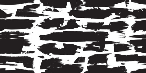 Aufkleber - Glitch distorted grungy abstract forms . Brush strokes seamless pattern texture. Grange shapes .Grunge textured . Vector shapes with brush strokes .Screen print endless pattern texture