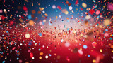 Fototapeta Sport - Celebration and colorful confetti party abstract background