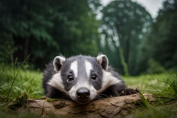 Sticker - raccoon in the grass
