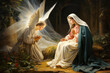 canvas print picture -  the Annunciation to the Blessed Virgin Mary. AI generative.