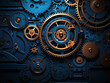 © Tjeerd - Cogs and gear wheel mechanisms. Hi-tech digital technology and engineering. Abstract technical background