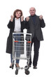 © ASDF - in full growth. an elderly couple with a shopping cart