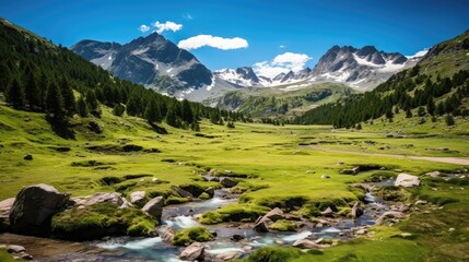 Wall Mural - landscape in the mountains