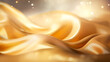 Abstract background of golden silk for use in graphics.