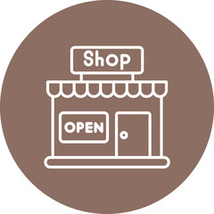 Canvas Print - Shop Open Icon