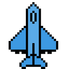 Sticker - Plane Pixel Art Color Outline Icon