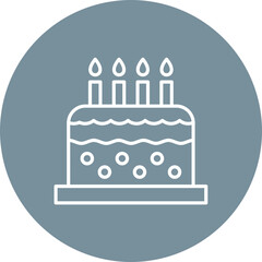 Wall Mural - Birthday Cake Icon