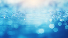 Beautiful Blurred Natural Blue Background With Water