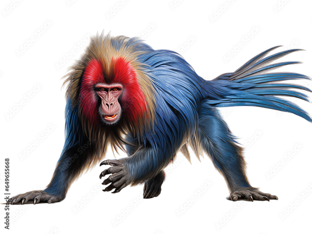 Mandrill Dominant Display, Transparent Background