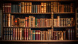 © Alexandre - prateleiras da biblioteca com livros antigos