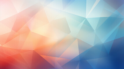 Wall Mural - polygonal blue light and red gradient background abstract triangles.